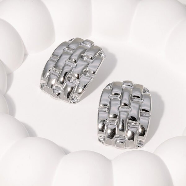 Basket Weave Stud Earrings