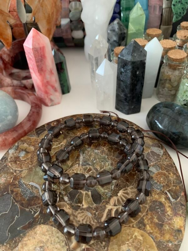Ice Obsidian 8mm Square Bracelet