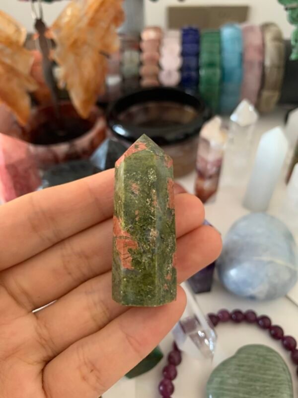 Green Unakite Tower Stone